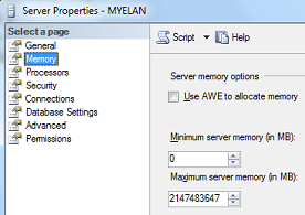 SQL Server default Maximum Server Memory